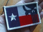 PATCH TEXAS STATE FLAG SKULL TX  HOOK & LOOP ARMY NAVY PATCH — photo 2