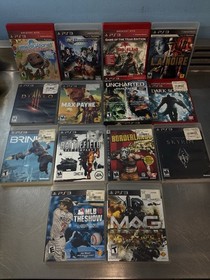 Sony PlayStation 3 PS3 Slim 160GB Console Bundle w/ 14Games, 1 Controller Tested