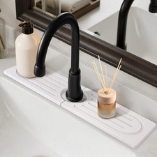 15.7 Drying Stone Faucet Mat for Kitchen Sink-Diatomite Quick Dry Kitchen Sin...
