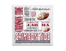 Alabama Crimson Tide Subway Art Standard Double Light Switch Cover NFL Football