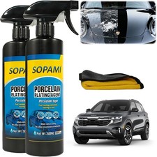 SOPAMI Ceramic Coating Spray 2 Pack, HighGloss Car Polish Paint Sealant, Qu...