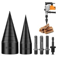 Firewood Log Splitter 2 Pack 45mm+32mm Easy Log Splitting Drill Bits Heavy Du...