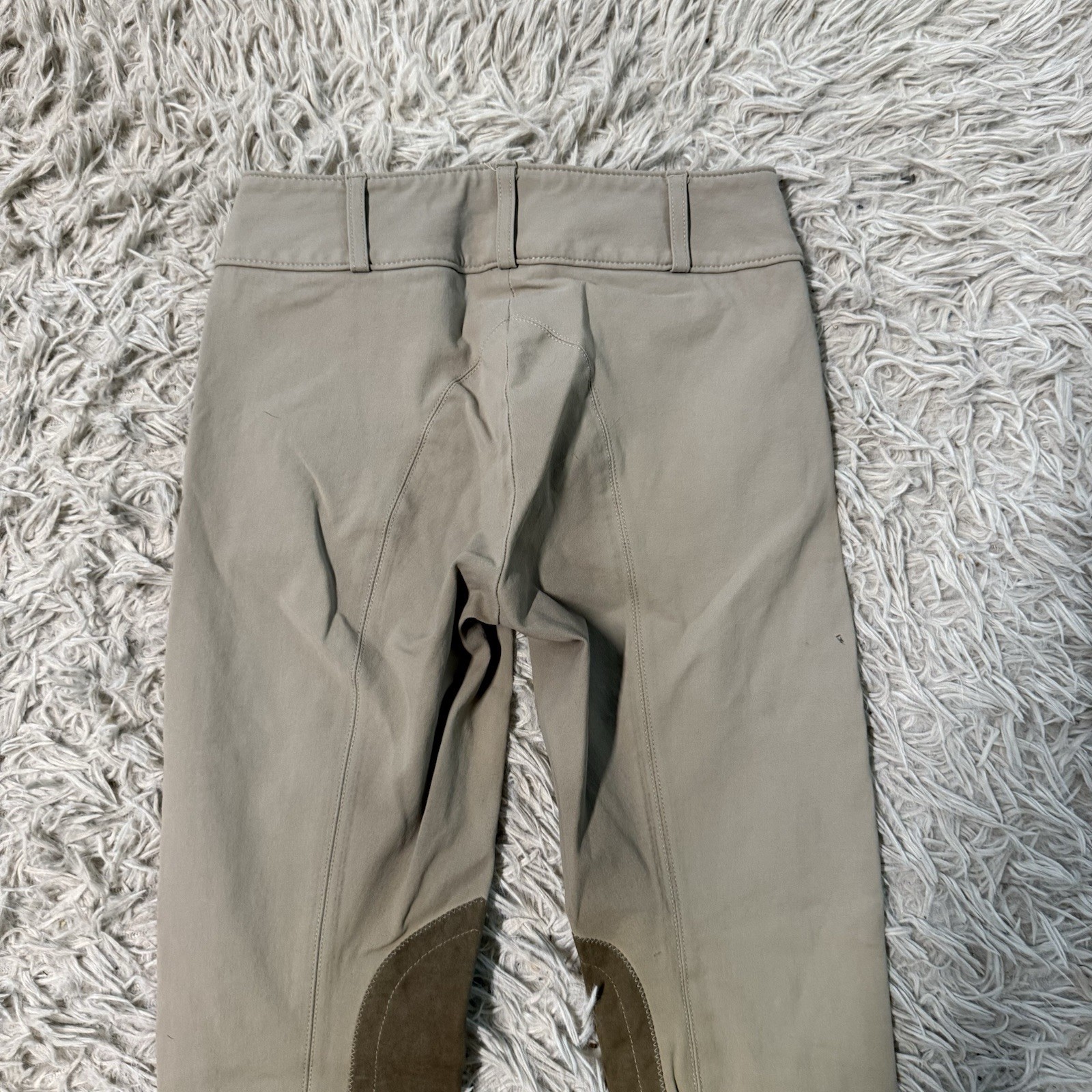 Girl’s Size 12 Tan Tailored Sportsman Knee Patch Horseback Riding Breeches 