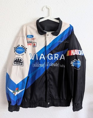 Vintage Nascar Jacke Mark Martin Y2K Racing Bomberjacke L Streetwear