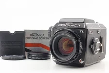 New Screen [MINT]Zenza Bronica EC-TL Black Nikon Nikkor-H・C 75mm f2.8 From JAPAN