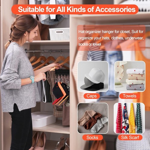 Baseball Cap Closet Rack Hat Organizer Holder Home Storage Door Hanger - Bild 3 von 10