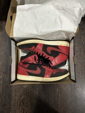 jordan 1 mid bred (black/gym red)- 42.5- con scatola originale