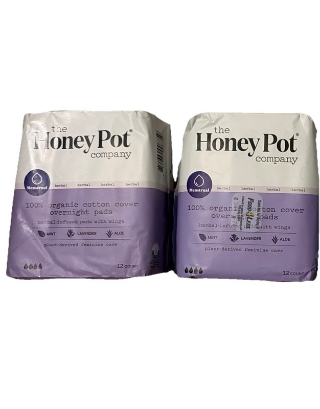 The Honey Pot Postpartum Pads – 100% Organic Cotton, Cooling & Comfort (12 ct)