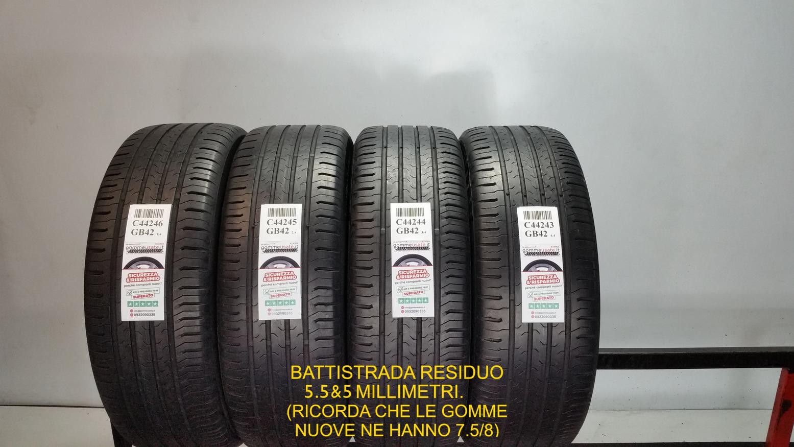 GOMME USATE 215/55R18 99V CONTINENTAL C.E.CONTACT 5 PNEUMATICI USATI C44246