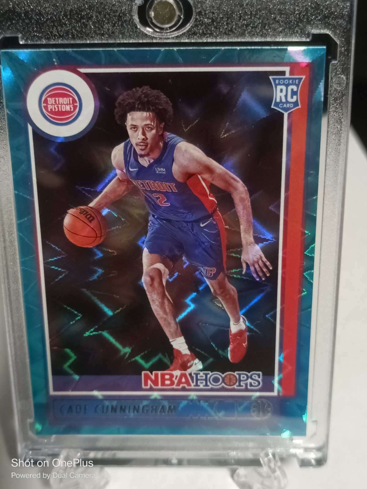 2021-22 Panini NBA Hoops - Rookies Cade Cunningham #201 Teal Explosion (RC)