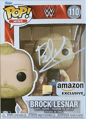 WWE BROCK LESNAR AUTOGRAPHED SIGNED FUNKO POP #110