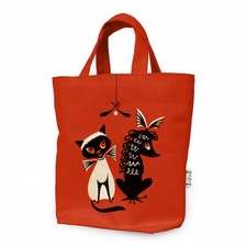 Tote Bag TB503805 – Poodle & Siamese Cat Pattern