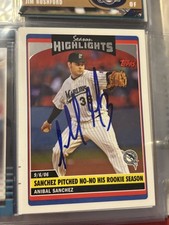 ANIBAL SANCHEZ AUTOGRAPHED SIGNED 2006 TOPPS UPDATES NO HITTER CARD 9/6/2006