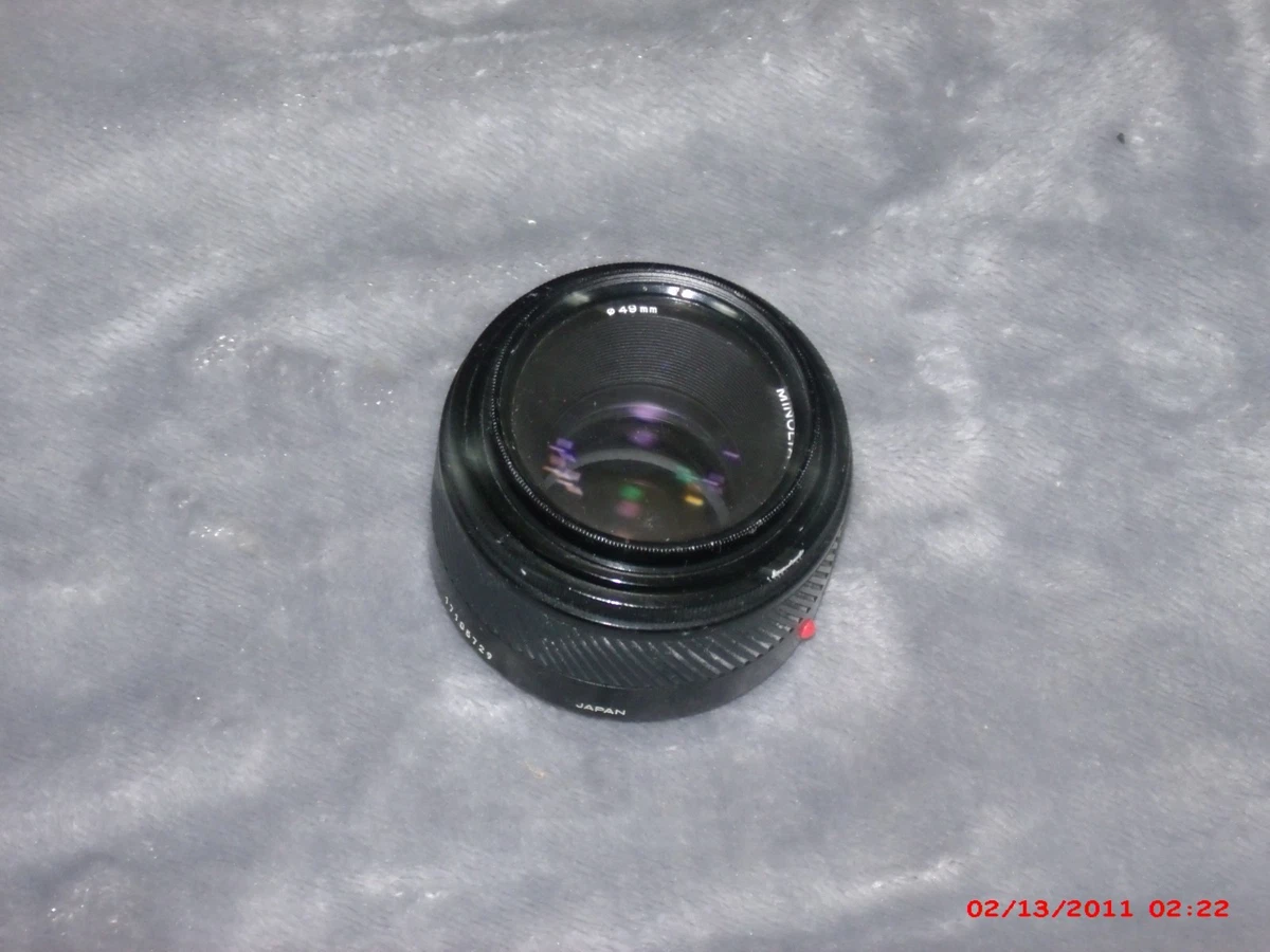 Minolta Maxxum 50mm Focal Camera Lenses f/1.7 Maximum Aperture for