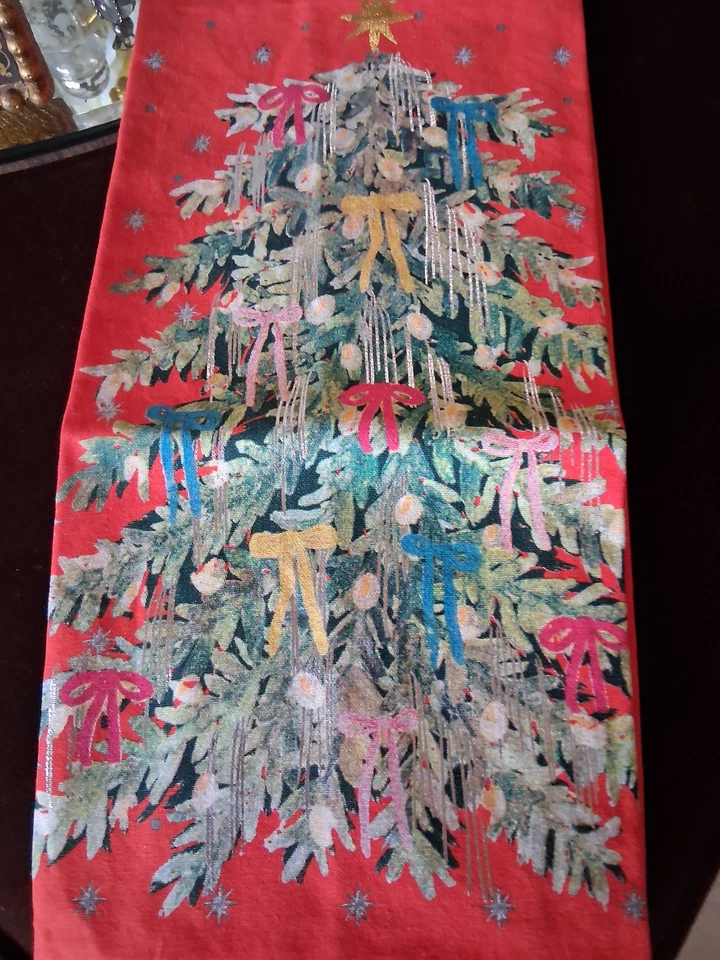 ANTHROPOLOGIE DISH TOWEL GRAND CHRISTMAS TREE DISHTOWEL ❤️ BEAUTIFUL NEW - Image 4 of 4