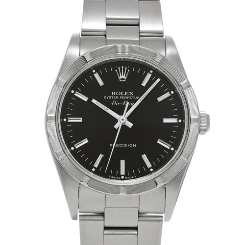 Rolex Air-King 14010 34mm Stainless Steel Black Wristwatch #WW...