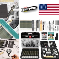 72 Pack Sketch Drawing Pencils Kit with Sketchbook and Drawing Paper Included