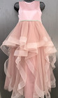 Girls Dress Sz 10 Pink Flower Girl Jr Bridesmaid Satin Tulle Gown Princess Fairy