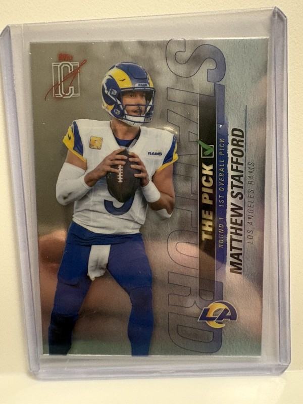 2025 Topps Signature Class Matthew Stafford Chrome The Pick Insert TP-18 Rams