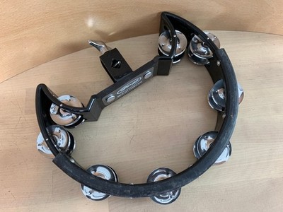 STAGG TAB-D BK Drum Set Mounted TAMBOURINE Instrument Black 2-Row 16 Jingles