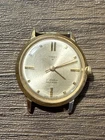 21 JEWEL VINTAGE TIMEX SELF WIND NO BAND Gold with Crème Face Runs Well