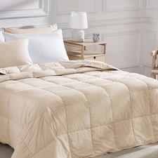 Lightweight Goose Feather Down Fiber Comforters Twin Size, Summer Duvet Inser...