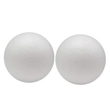 Crafjie 8 inch 2pcs Giant Foam Balls, Smooth Large White Foam 7.87inch 2pc