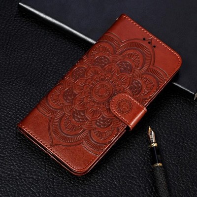 Für iPhone 11 Pro Max Mandala Embossing Pattern Ledertasche Horizontal fl