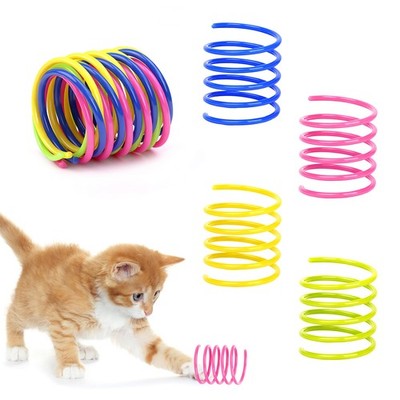 YEVYO Colorful Cat Spring Toys - Interactive Chew & Chase Fun for Indioor Cats