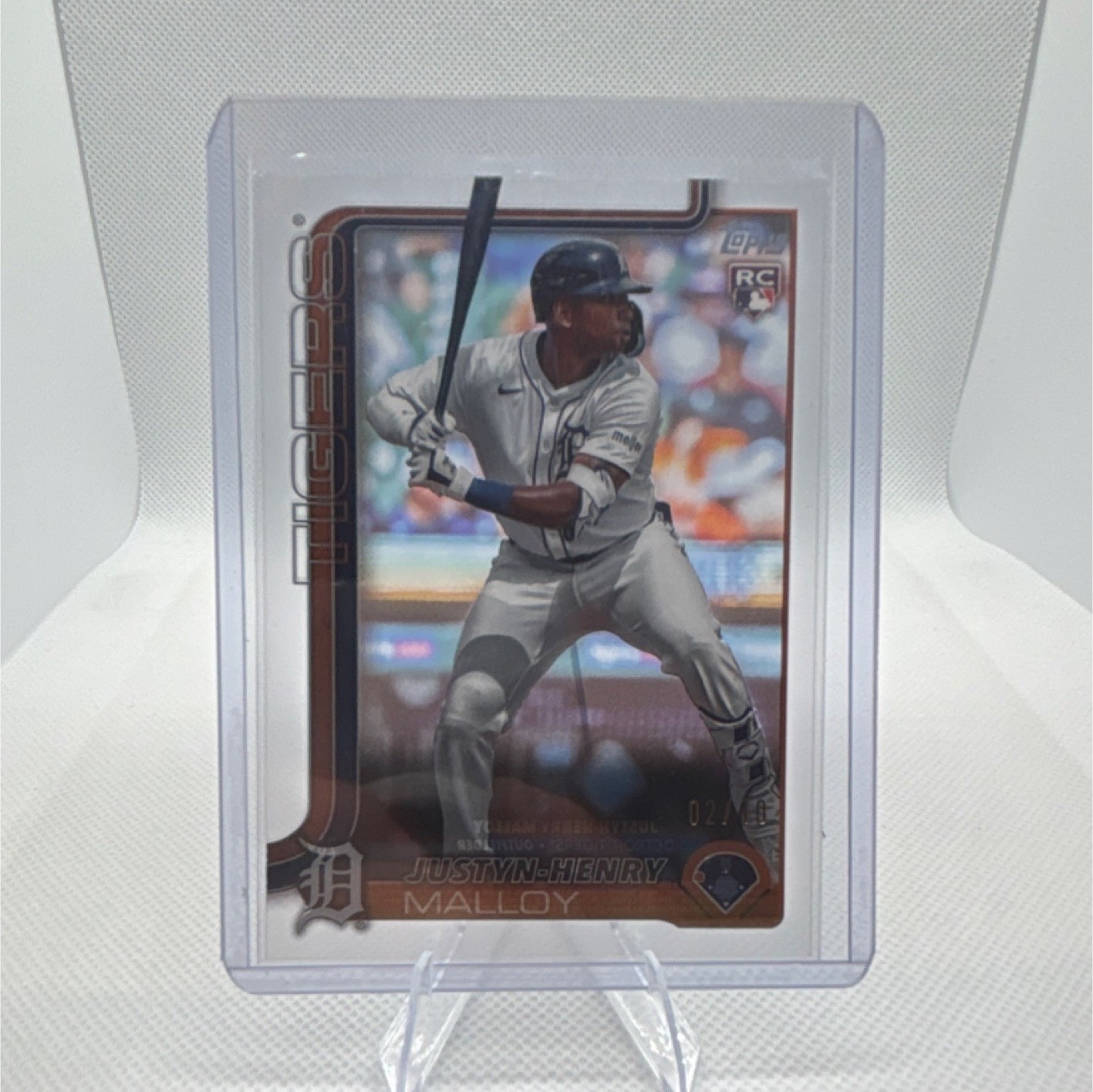 2025 Topps Series 1 Justyn Henry Malloy - Clear Acetate #d 2/10 Tigers SSP #269