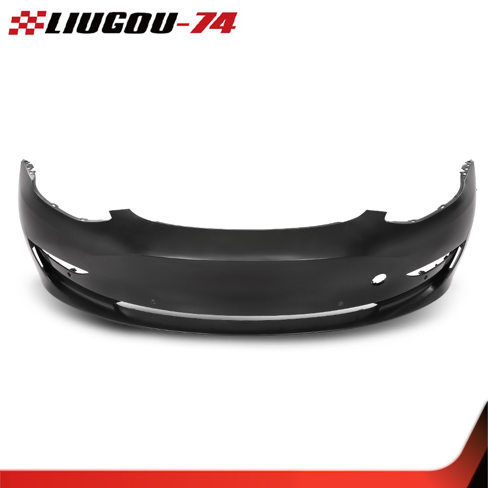 Front Bumper Fascia w/ Tow Hook Hole Fit For 2017-2023 Tesla Model 3 1084168S0E