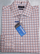 Nautica Men's Performance Slim Fit Stretch Dress Shirt Size M 15-15.5- 34/35