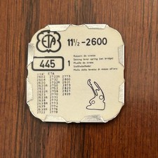 NOS ETA Part 445 Setting Lever Spring, Cal 2600, Multiple Calibers, Swiss Made