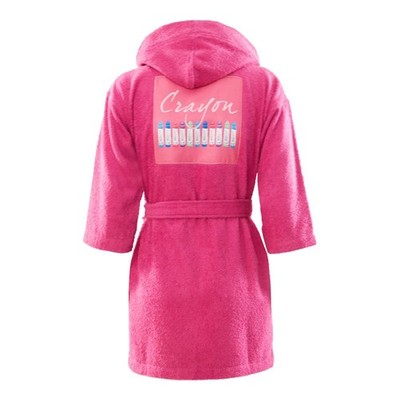BASSETTI Crayon sponge bathrobe for girls with hood