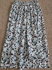 Pendleton Country Sophisticates Floral Midi Skirt Elastic Waist Cottage Sz 6