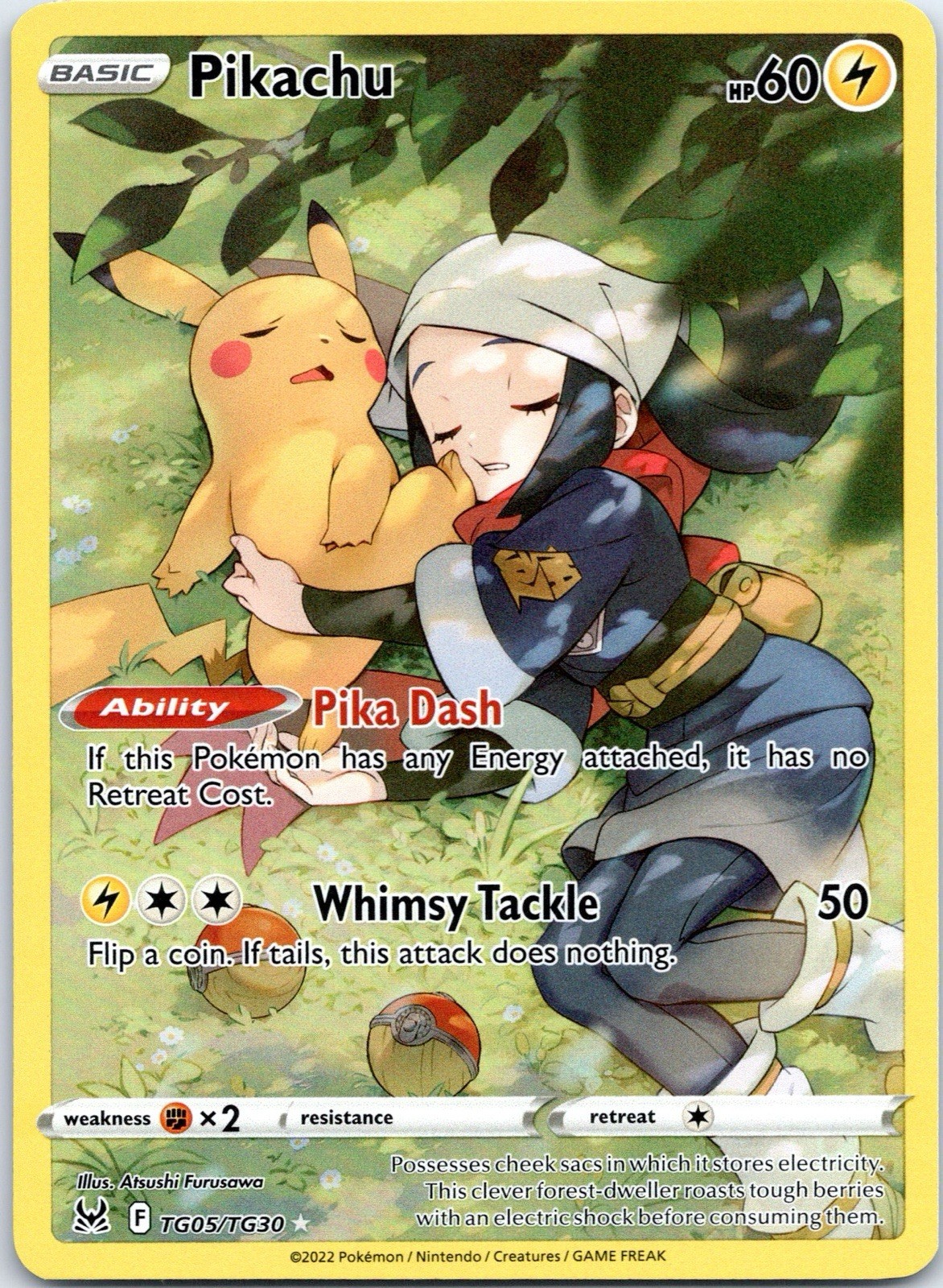 Pikachu SWSH11: Lost Origin Trainer Gallery #TG05/TG30 Pokemon Card T1-893