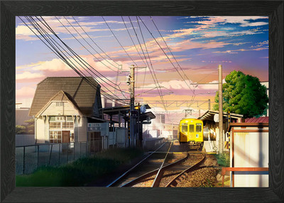 Transport Zug Stadtansichten gerahmtes Wandbild Poster Leinwanddruck Bild