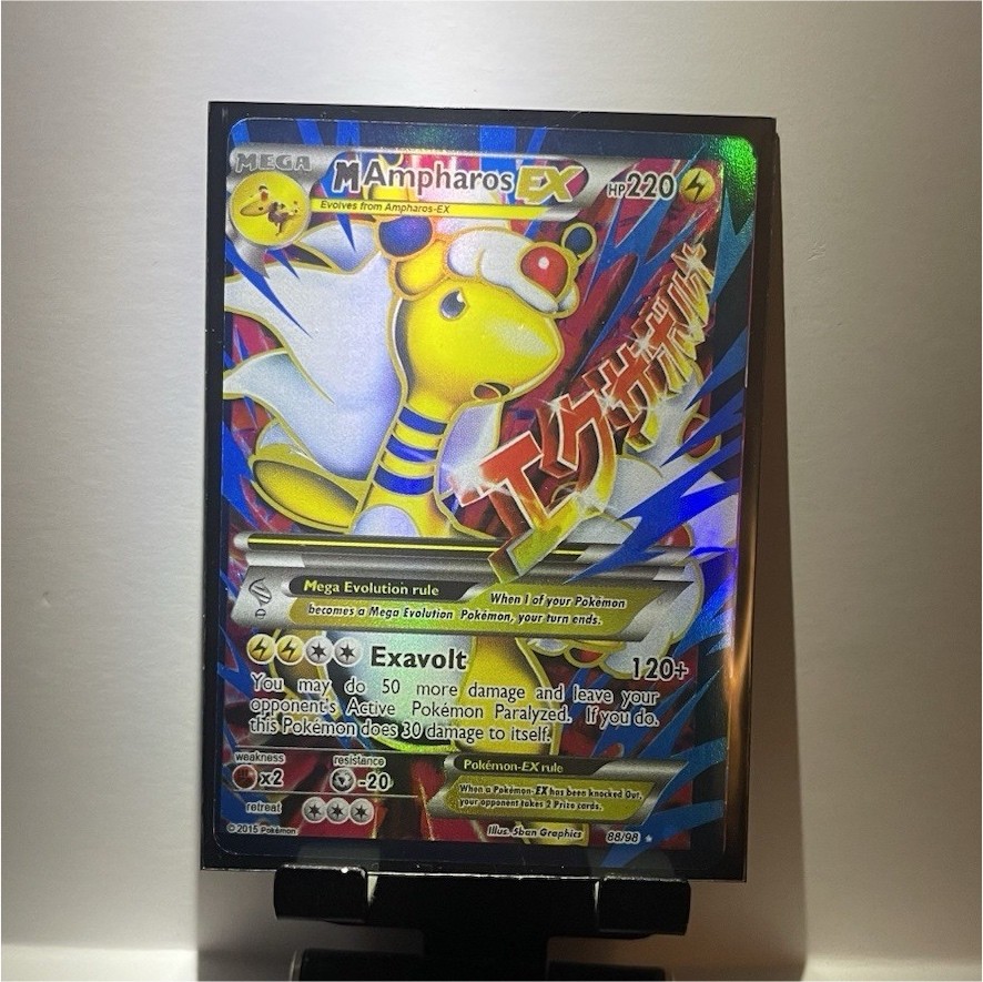 Pokémon M Ampharos EX Full Art Ultra Rare Holo 88/98 Ancient Origins