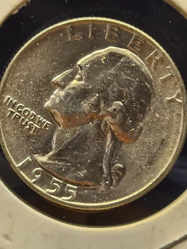 1955 D BU WASHINGTON SILVER QUARTER .25 COIN STARTING LESS THAN MELT 16.08 BU