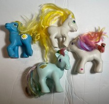 Lot of 4 VTG Original 1980s My Little Pony Ponies Hasbro MLP G1