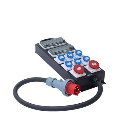 63A CEE 5P Input 32A Output Power Distribution Box 6*16A with RCD Main Breaker