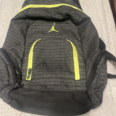 Michael Jordan Air Jumpman 23 Print Backpack-Black/Gray/Lime Green