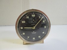 Junghans Trivox Silentic. Mechanischer Wecker, schwarzes Ziffernblatt. Defekt.