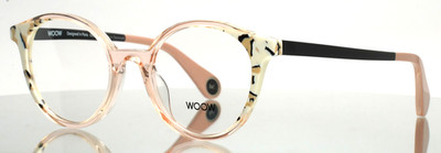 WOOW Loop In' 1 0313 Light Transparent Peach Womens Round Eyeglasses 48-19-140