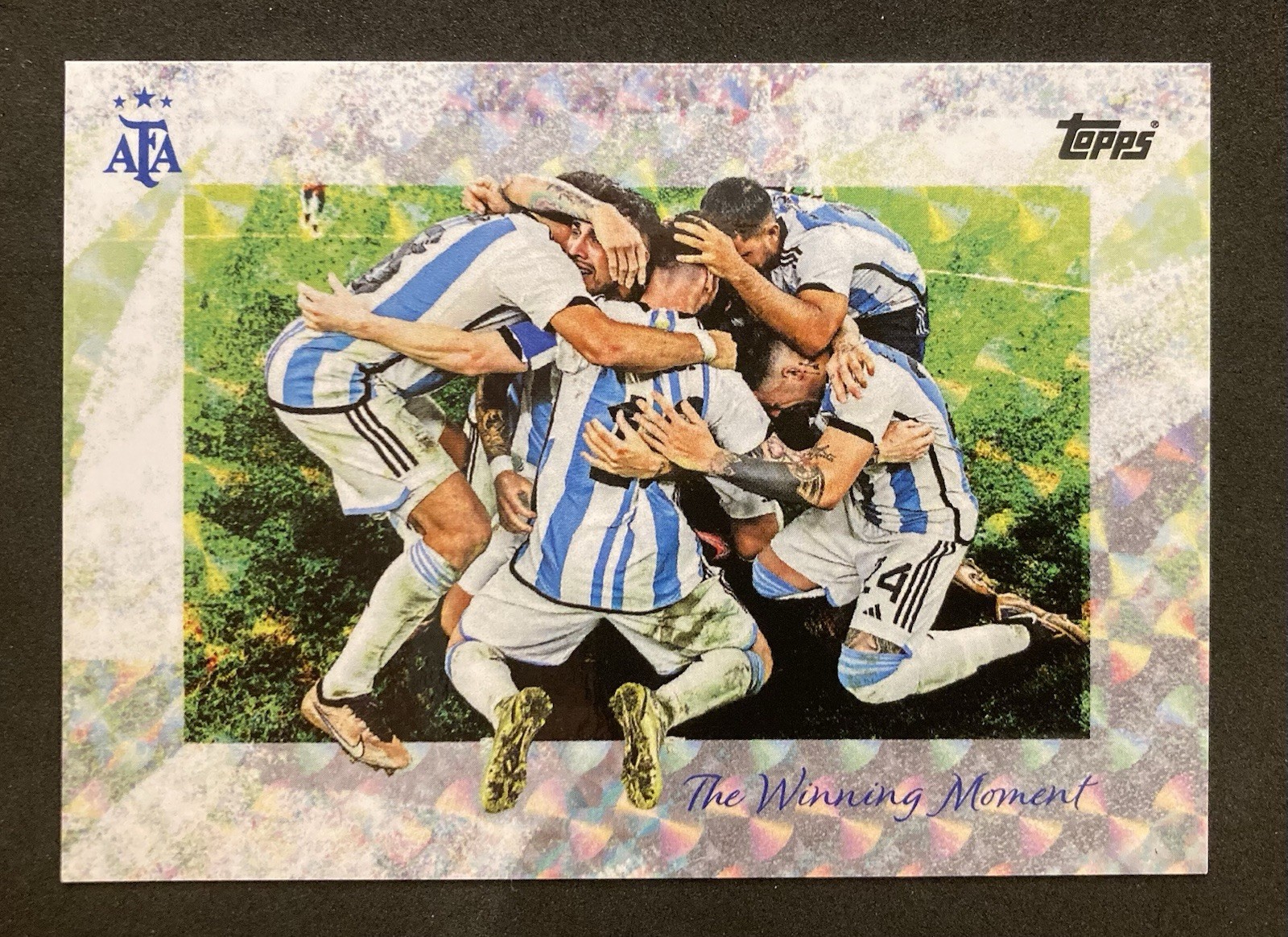 Lionel Messi 2023 Topps Argentina Champions Winning Moment view 1