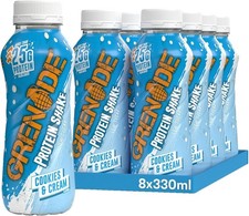 Grenade High Protein Shake Cookies and Cream Pack of 8 x 330ml