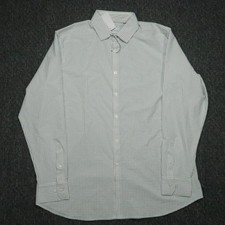 Mizzen Main Shirt Mens XXL White Check Trim Fit Long Sleeve Button Kennedy NWT