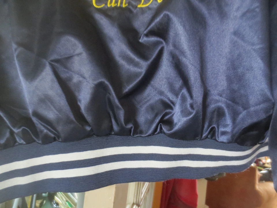 Abrigo Chaqueta Forrada Vintage Azul Marino Seebees Satinado XL Azul Impermeable Rompevientos Foto 3 de 4