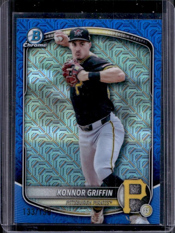 2025 Bowman Draft Konnor Griffin Chrome Blue Mojo Refractor #/150 Pirates