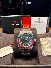 TUDOR Black Bay GMT "Pepsi" 41MM SS Bracelet Black Dial Blue Red Bezel (79830RB)